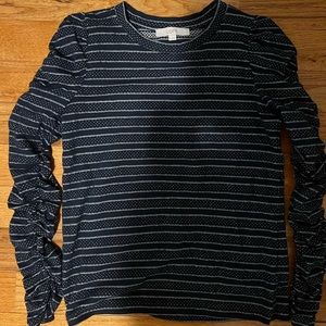 LOFT long sleeved ruched shirt